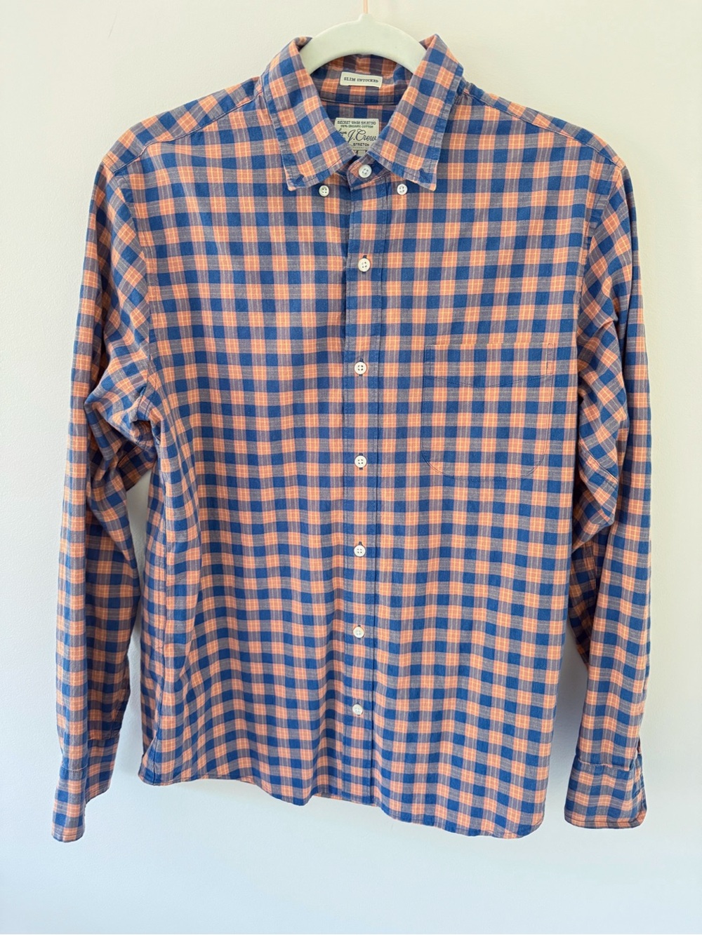 J. Crew Organic Cotton Plaid Button Down